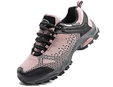 LANGDU Wanderschuhe Herren Damen Wasserdicht Wanderschuhe Leicht Trekkingschuhe Wanderstiefel Atmungsaktiv Outdoorschuhe 38-46EU (Rosa,39EU)