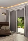 K-home® Thermo Springrollo/Mittelzugrollo Grau B90 x H200 cm