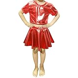 Generisch Karnevalskleid Mädchen Figurbetont 50Er Kleid Pailletten Fließend Leicht Festlich Elegant Karnevalskostüme Festliche Gepunktet Als Oversized Minikleid Rot S