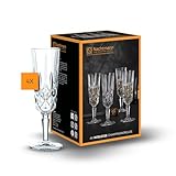 Nachtmann Champagner Gläser 4er Set, 150 ml, Noblesse, 104248, Sektgläser aus Kristallglas, spülmaschinenfest, Made in Germany