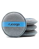 LICARGO® 4X Applikator Pads - Mikrofaser Handpolierschwamm zum gleichmäßigen Auftragen von Politur, Wachs und Pflegemitteln - Polierpads Hand Polierschwamm, Politur Schwamm - 11x2cm