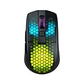 Roccat Burst Pro Air - leichte, symmetrische, kabellose, optische RGB-Gaming-Maus mit Optical Owl-Eye Sensor mit 19.000 DPI, optischen Tasten-Switches, Titan Mausrad, 81 Gramm Gewicht, schwarz