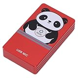 Elprico USB -Mikrofon, 360 Omnidirektionaler Rauschunterdrückungs -Computer -Mikrofon für PC -Streaming, Aufzeichnung, Spiele, Videoanrufe (Chinesisch rot)