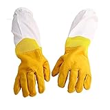 HeeDz 1pair Sting Verdickung Biene Handschuhe Atmungsaktive Biene/Sting Schaffell Handschuhe Lange Für Imker Imkerei Werkzeuge