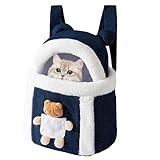 Warme Katzentragetasche | Haustier-Schultertragetasche – Haustier-Umhängetasche mit Öffnung oben, Winter-Tragetasche Rucksack für kleine Katzen und Hunde