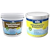 Söll 81280 TeichschlammEntferner doppelt wirksam gegen Teichschlamm 10 kg & 14432 FilterstarterBakterien hochreine Mikroorganismen für Teiche 500 g - natürliche Filterbakterien aktivieren die Biologie
