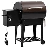 vidaXL Pelletgrill mit Ablage, Pelletsmoker mit Altöl...