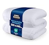 Utopia Bedding Bettdecke 220 x 240 cm, Zudecke 370 GSM Füllung, Plüsch-Bettdecke, Ganzjahresdecke, Gesteppte Steppdecke, Alternativ-Bettdecke, Super Weiche Kuschelige (Weiß)