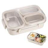 VEGOATY 800ml Brotdose Metall mit 3 Trennfächern: Frühstückbox und Essensbox aus Edelstahl 304, Lunchbehälter Edelstahl für Schule, Büro, Reisen, moderne Küche, Ideal für alle Altersgruppen