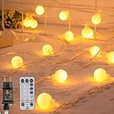 litren Lichterkette Außen Innen Mit Stecker Upgrade 8+4 Modi 200 LEDs 20+5M Lange Outdoor Lichterkette Strom IP65 Wasserdicht Lichterketten Kinderzimmer, Balkon, Party, Garten Beleuchtung-Warmweiß