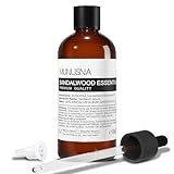 Sandelholzöl Ätherische Öle 100ML, MUNUSNA Ätherisches Öl Sandelholz Reines Natürliches für Entspannte Stimmung, Duftöl Sandelöl für Aroma Diffuser, Sandalwood Oil