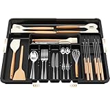 Euqvunn Erweiterbarer Besteckkasten für Schubladen, 6-9...