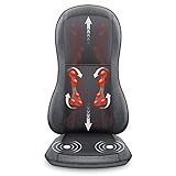 Comfier Massagesitzauflage mit Wärme, 2D/3D Shiatsu Massageauflage für Schulter und Rücken, Rückenmassagematte mit Wärmefunktion und Vibrationsfunktion,Geschenke für Männer/Frauen/Mama/Papa
