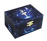 Trousselier - Ballerina - Musikschmuckdose - Spieluhr - Ideales Geschenk für junge Mädchen - Phosphoreszierend - Leuchtet im Dunkeln - Musik Schwanensee - Farbe dunkelblau