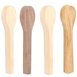 4 Stück Lindenholz zum Schnitzen Schnitzholz Löffel Lindenholz Balsaholz Schnitzholz Rohlinge Holzklötzchen zum Basteln, Holzleisten
