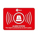 6 Aufkleber Alarm System außenklebend 5 cm I hin241 I Hinweis auf Alarmanlage alarmgesichert I Haus Auto LKW Baumaschinen I auf Englisch