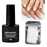 Fiberglas-Nagelverlängerungsgel für langanhaltende, flexible und transparente Maniküre – Verlängerung bis zu 8 cm – Selbstklebend für Zuhause