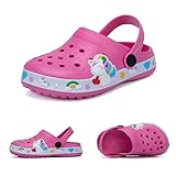 Kleine Kinder Clogs niedliche Cartoon Jungen Mädchen Garten Clogs Kleinkinder rutschfeste atmungsaktive Slides Sandalen rosa 25