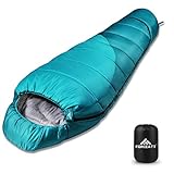 Forceatt Schlafsack, 3-4 Jahreszeiten Mumienschlafsack, Winterschlafsack ist Wasserdicht und reißfest,Produktgewicht ist 1.62kg,für Outdoor, Camping and Trekking
