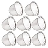 MALUGOGO Teesieb für lose Blätter, Edelstahl, 6,5 cm, Netzfilter, wiederverwendbar, für Teekanne und Kräuterbrauen