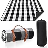 Votoko Picknickdecke Wasserdicht 200x200cm, Groß Sanddicht Stranddecke Campingdecke mit Tragegriff, XXL Tragbare Waschbar Strandmatte, Picnic Blanket für 4-6 Personen Outdoor Wandern Park Beach(A)