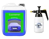 Cleanerist 5 Liter Snow Foam BLAU I inkl. Schaumdruckpistole I Konzentrat | Autoshampoo auch für Wohnwagen & Caravan | Autowäsche I Foamer I Aktivschaum