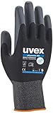 1 Paar uvex phynomic XG Arbeitshandschuhe - Schutzhandschuhe für die Arbeit - EN 388 - Grau/Schwarz - 09/L