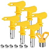 WOOLUCK® 6 Stück Airless Düse mit Spitzendichtung, für Airless Farbsprühsysteme (Typ 617,621,623,625,627,629)