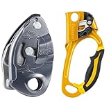 PETZL - Sicherungsgerät GRIGRI - Unisex, Grau, Einheitsgröße & Seilklemme Rechts Ascension - Unisex, Gelb, Einheitsgröße