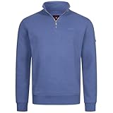 Höhenhorn Troiberg Herren Pullover 1/4 Zip Sweatshirt Blau Gr. L