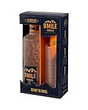 9 Mile Vodka Geschenkverpackung inkl. Glas (1 x 0,7 Liter) - inkl. LED-Beleuchtung - Granite Rock Filtrated Premium Wodka - 4-fach destilliert - Milder Geschmack - Als Drink, Shot oder Geschenkidee