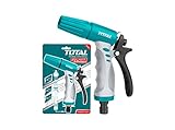 TOTAL - Bewässerungspistole mit verstellbarer Düse - 3 Sprühmodi - Kompatibel mit ¾”-Schläuchen - Kontinuierliche Durchflusskontrolle - Ergonomisches Design - Blau und Weiß