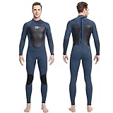 Herren Damen Neoprenanzug 3mm Neopren Full Wetsuit Back Zip AONYIYI Warm Neoprenanzug für Surfen Spearfishing Schnorcheln Kanufahren TaucheranzüGe