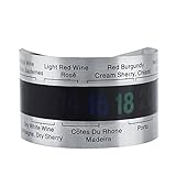 Flaschen Weinthermometer, Edelstahl Clip Wein LCD Thermometer Flasche Bier Temperatur Armband Temperatursensor für Rotwein Weißwein Sekt Champagner Bier Home Brewing