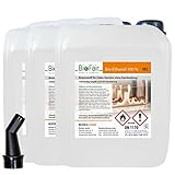 30 Liter Bioethanol 100% in geprüfter Premium Qualität für Bioethanol Kamin, Bioethanol Tischkamin, Ethanol Kamin Indoor/Outdoor | Bioethanol 30L (3 x 10L Kanister)