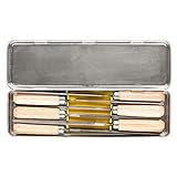 PFERD Schlüsselfeilen-Set 265 K in Metallbox, 6 Feilen, 100mm, mit Holzheften, 11700265 – für eine große Bandbreite von filigranen und leichten Feilaufgaben geeignet