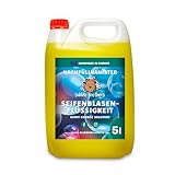 Bubble Brothers Seifenblasenflüssigkeit 5 Liter für Riesenseifenblasen und Normale Seifenblasen Nachfüllflasche 5l unplatzbare XXL Bunte Seifenblasen Seifenblasenlösung (5 Liter) (5L)