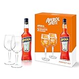 Aperol Aperitivo Geschenkset - 1 x 0,7 l - Aperol im Set mit 2 Gläsern für Spritz - 11% Vol. Alkohol - das Original