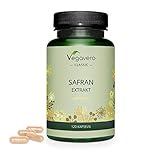 SAFRAN Kapseln Vegavero ® | 120 Kapseln | 30 mg Affron® Safran Extrakt | 3,5% Safranal & Crocin | Aus SPANIEN | Vegan & Ohne Zusätze