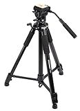 Bresser TR-688V Videostativ mit 2-Wege-Neiger schwarz