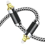 COHEALI Optisches Digital Audiokabel 1m Glasfaser Kabel Männlich Männlich mit Hochdichtem Abschirmgeflecht für Heimkino Monitorverstärker und Dvd Audio