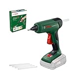 Bosch Akku-Klebepistole AdvancedGlue 18V (ohne Akku; 18V System; 4x Klebestifte; Aufheizen in 90 Sek; Dual-Temp-Modus 130°C - 200°C; im Karton) – Testnote: sehr gut (Magazin: selbst ist der Mann)