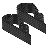 Abaodam 120 Stück leichte Kleiderbügel Clips zum Aufhängen von Außenleuchten Dachrinnenhaken für Terrassenbeleuchtung Haken zum Aufhängen von Pflanzen Plastik Black