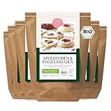 Weihnachtsplätzchen Spitzbuben Engelsaugen Bio Backmischung | Husarenkrapfen Plätzchen mit Marmelade vegan | Bio-Mehl aus Deutschland (6er Pack)