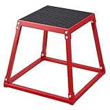 VEVOR Plyometrische Sprungbox, 458 mm Plyo-Box, Plyometrische Plattform Plyobox Rot, rutschfeste Fitness-Übungs-Step-Up-Box für Heimtraining, Konditions-Krafttraining, Gesäß, Oberschenkel Trainieren