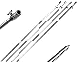 4 Stück Rutenhalter Bankstick Alu 60-100cm 9.5/6mm Chrome