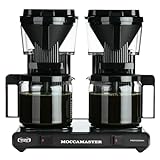 Moccamaster KBG744 Filter Kaffee Maschine Glas, 2 x 1.25 Liter, 59367, Schwarz