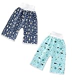 ACMEDE 2 Stück Baby Trainingshose Sleepy Windelhose Polster Cotton Potty Underwear Windelunterwäsche Baby Windelrockshorts Trainingswindelhose Lernhose Kinder Shorts Töpfchen (Blau, 4_Years)