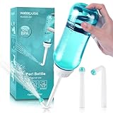 Po Dusche 500ML,Podusche mit Taste,Popodusche mit Doppeldüse,Portable Bidet,Peri Bottle Intimdusche Wochenbett Frau,Bidetlity Toilette Wasserdichtes