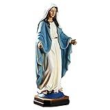 Jungfrau Maria Statue Heilige Maria Figur Deko Figur Mutter Gottes Maria Lourdes - Kunstharz, 22,4x7,1cm Skulptur